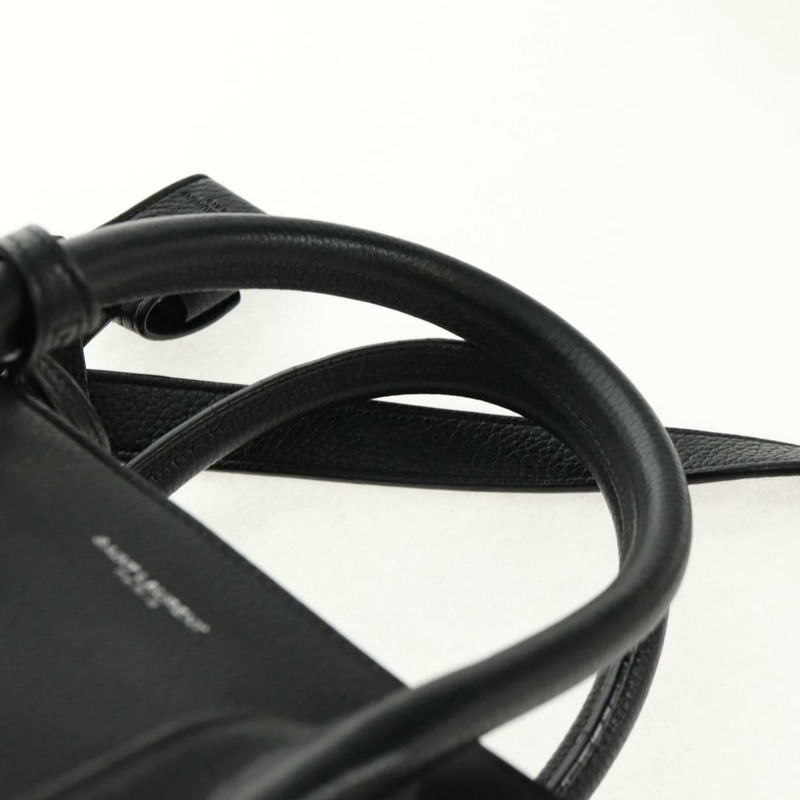 【日本直送】SAINT LAURENT Sac de Jules 手提包 皮革 2way 黑色 Auth ki6080-14