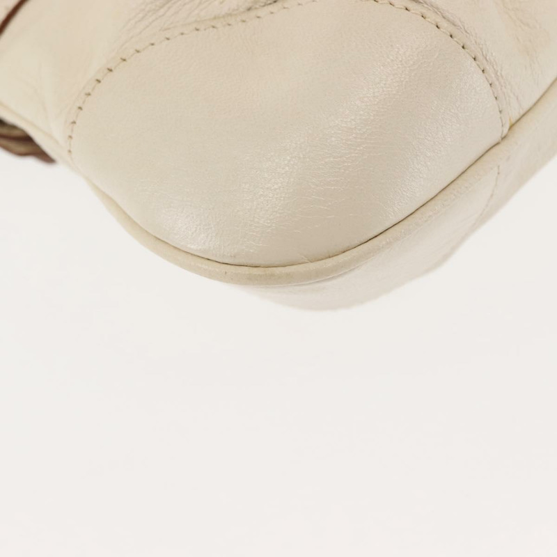 【日本直送】Salvatore Ferragamo Gancini 手提包 皮革 2way 白金 Auth 147238-16