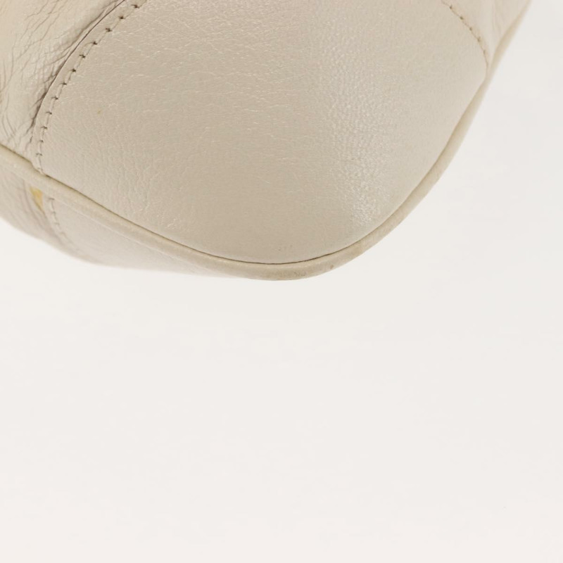 【日本直送】Salvatore Ferragamo Gancini 手提包 皮革 2way 白金 Auth 147238-17