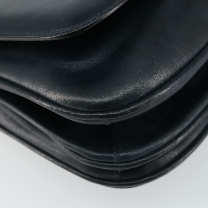 【日本直送】CELINE 馬車圖案單肩包，皮革，海軍藍，正品，貨號 146494-13