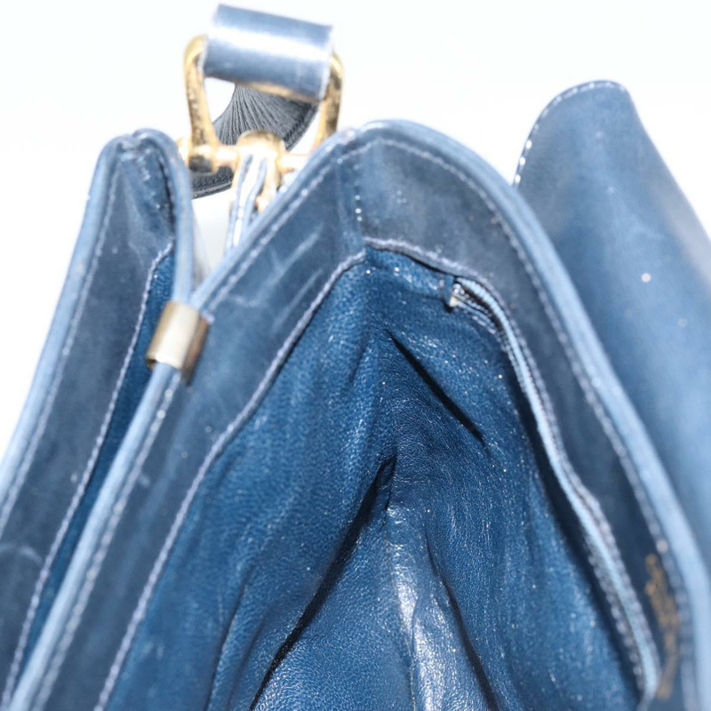 【日本直送】CELINE 馬車圖案單肩包，皮革，海軍藍，正品，貨號 146494-19