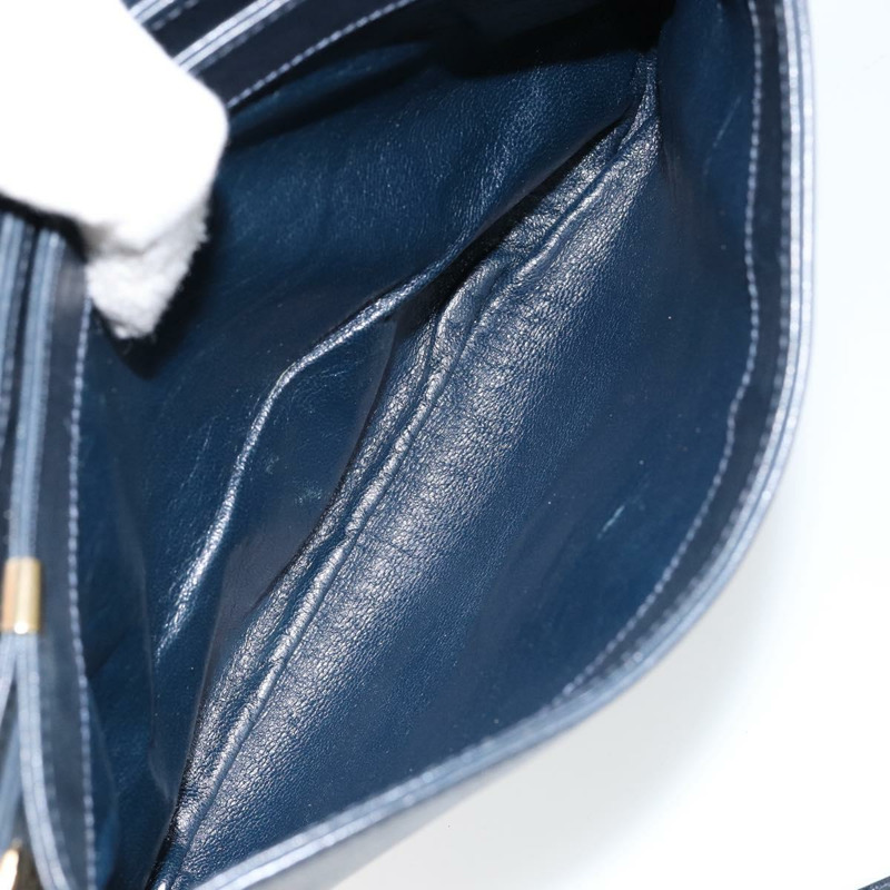 【日本直送】CELINE 馬車圖案單肩包，皮革，海軍藍，正品，貨號 146494-20