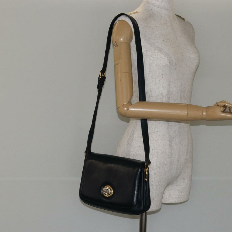 【日本直送】CELINE 馬車圖案單肩包，皮革，海軍藍，正品，貨號 146494-21