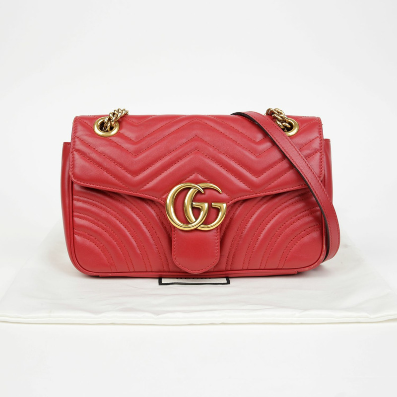 GUCCI GG Marmont 小號鏈條單肩斜背包 443497-0