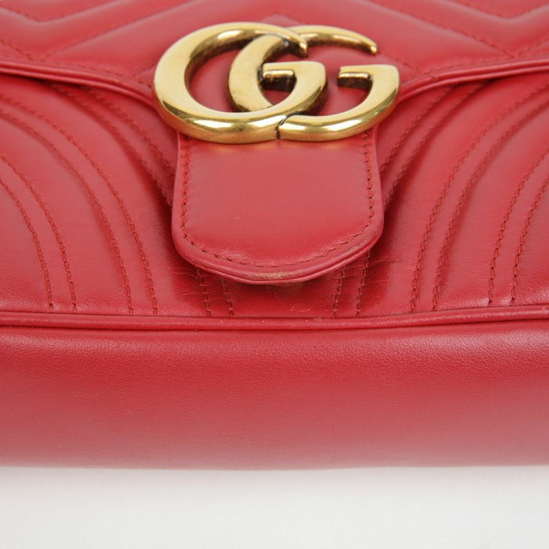 GUCCI GG Marmont 小號鏈條單肩斜背包 443497-10