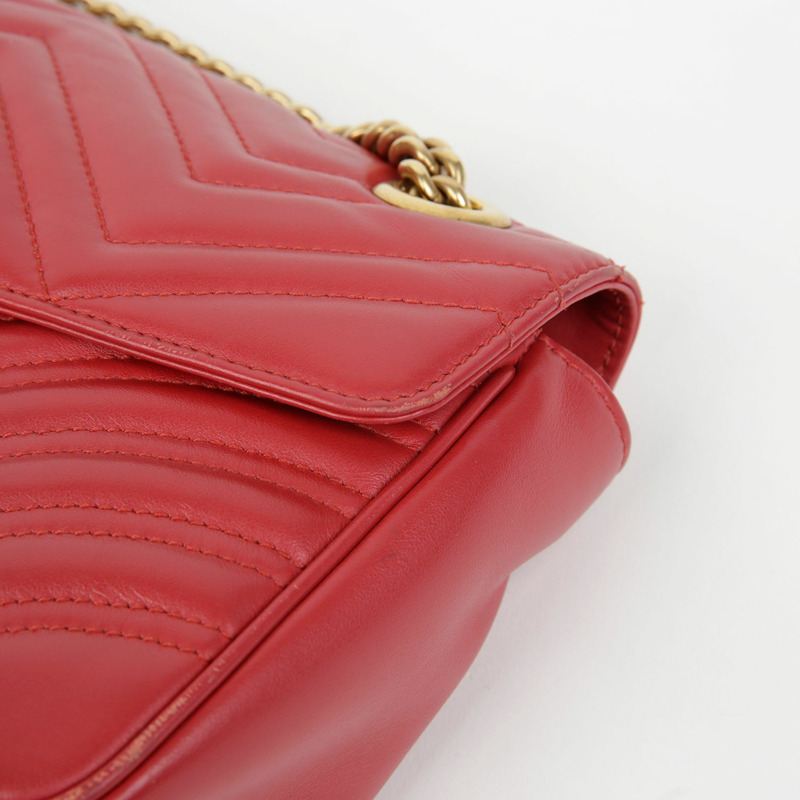 GUCCI GG Marmont 小號鏈條單肩斜背包 443497-11