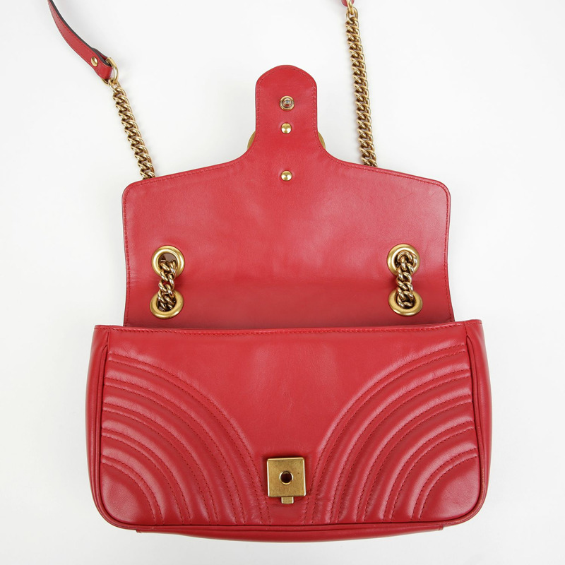 GUCCI GG Marmont 小號鏈條單肩斜背包 443497-17