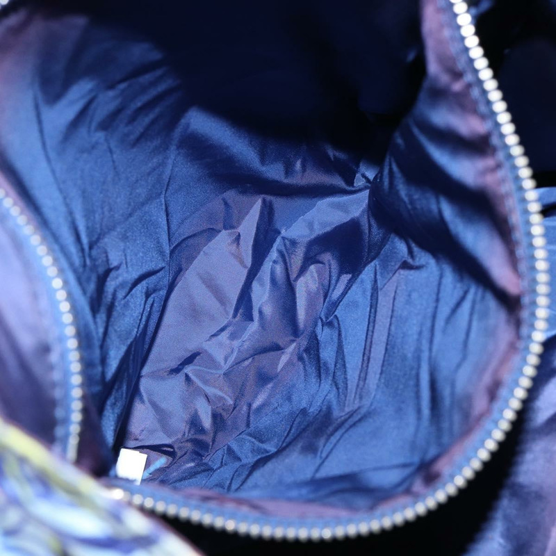 【日本直送】PRADA 尼龍皮革手提包 藍色 銀色 正品 147405-9