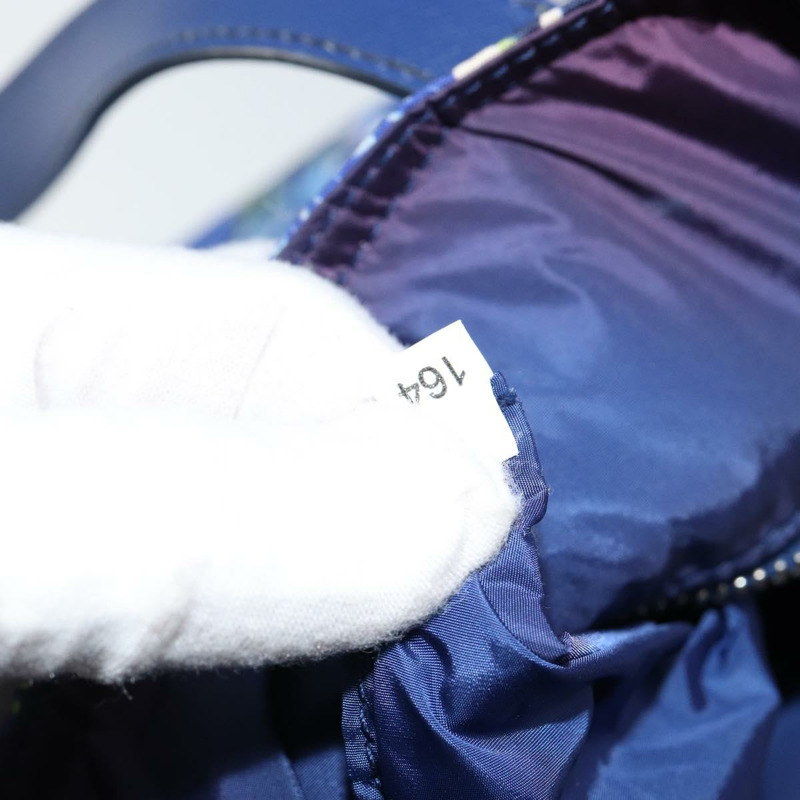 【日本直送】PRADA 尼龍皮革手提包 藍色 銀色 正品 147405-11