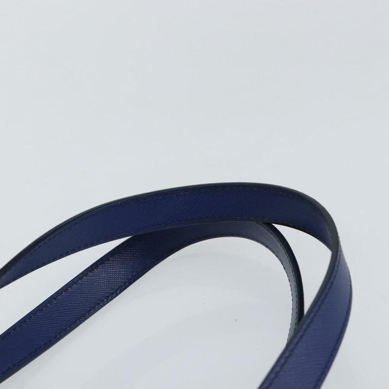 【日本直送】PRADA 尼龍皮革手提包 藍色 銀色 正品 147405-13