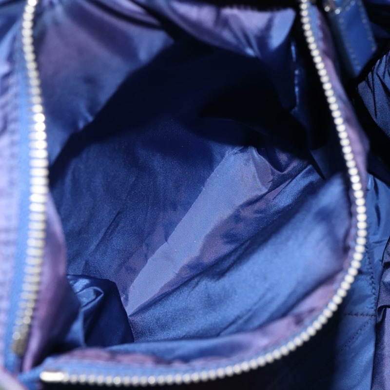 【日本直送】PRADA 尼龍皮革手提包 藍色 銀色 正品 147405-21