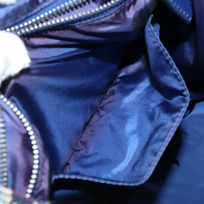【日本直送】PRADA 尼龍皮革手提包 藍色 銀色 正品 147405-22
