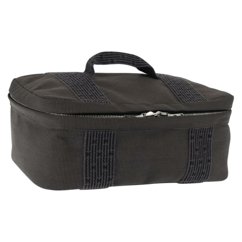 【日本直送】愛馬仕 Vanity Her Line 化妝包 帆布灰色 正品 147392-0