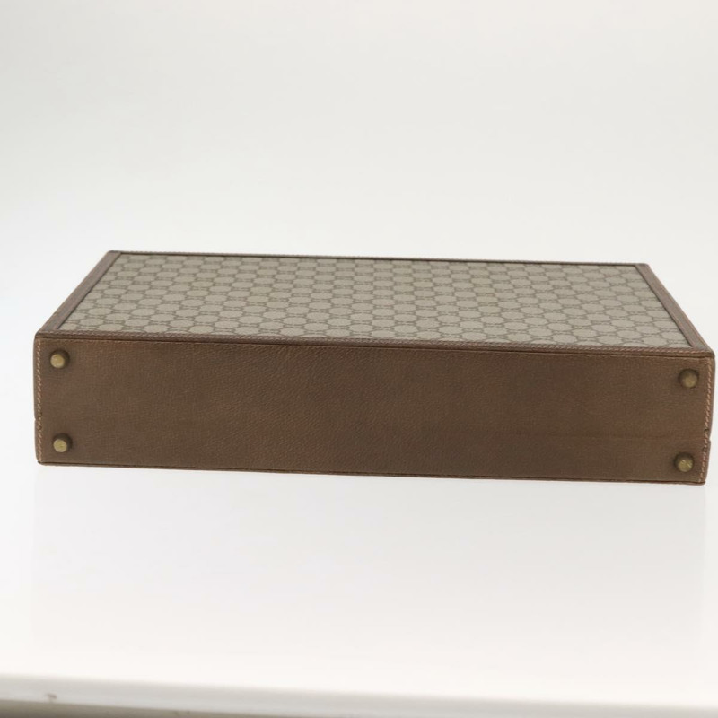 【日本直送】GUCCI GG Plus Supreme 公事包 PVC 米色 金色 正品 146488-4