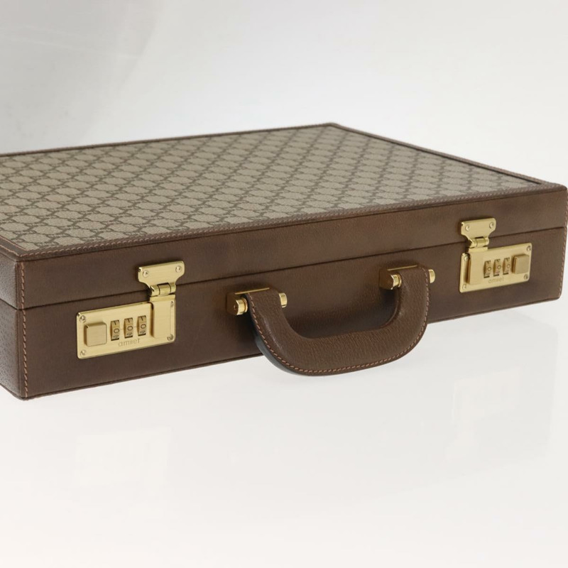 【日本直送】GUCCI GG Plus Supreme 公事包 PVC 米色 金色 正品 146488-5