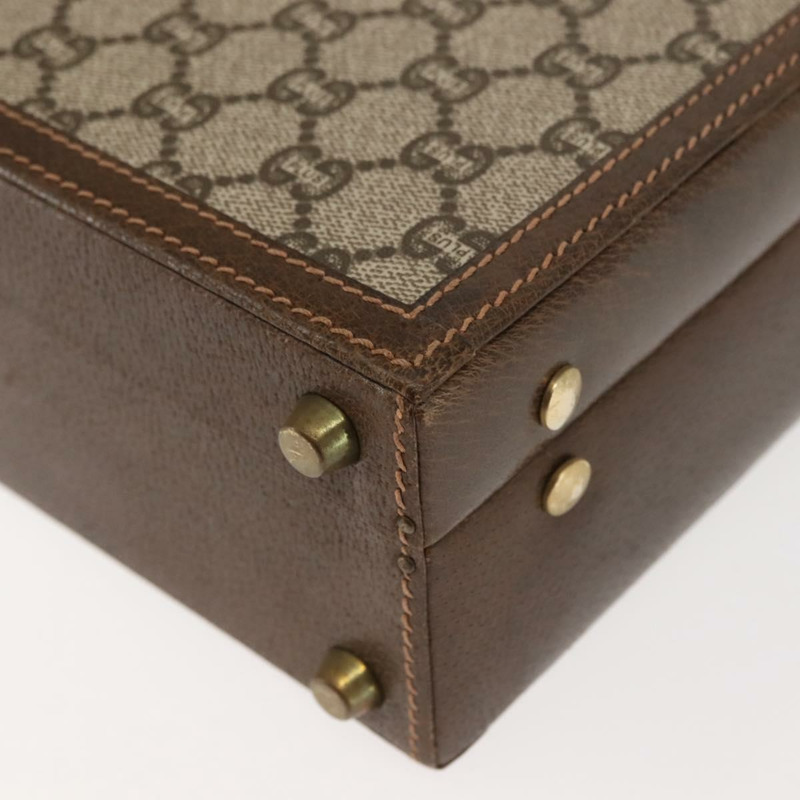【日本直送】GUCCI GG Plus Supreme 公事包 PVC 米色 金色 正品 146488-8