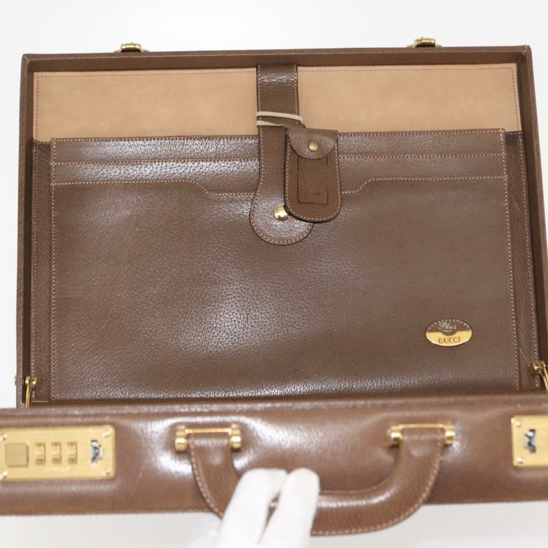 【日本直送】GUCCI GG Plus Supreme 公事包 PVC 米色 金色 正品 146488-10