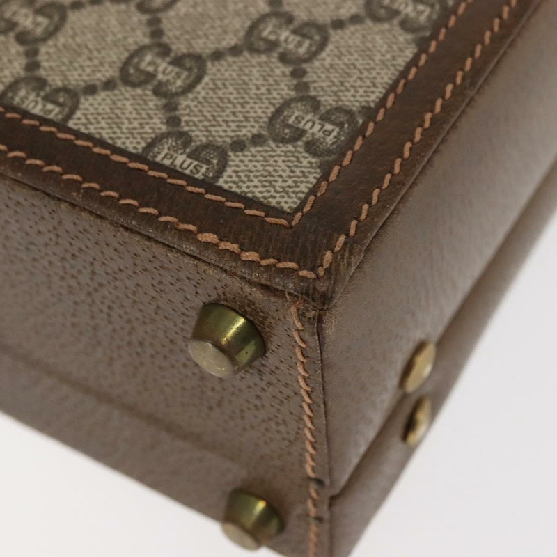 【日本直送】GUCCI GG Plus Supreme 公事包 PVC 米色 金色 正品 146488-14