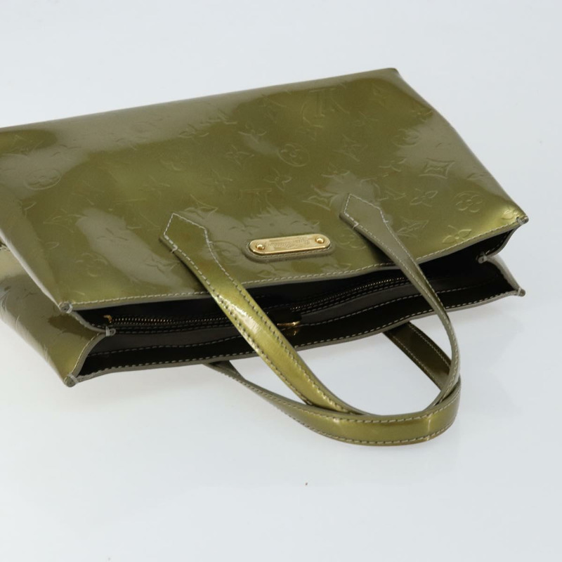 【日本直送】路易威登 Monogram Vernis Wilshire PM 手袋 Gris Art Deco M91627 Auth 146474-5