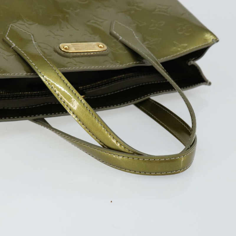 【日本直送】路易威登 Monogram Vernis Wilshire PM 手袋 Gris Art Deco M91627 Auth 146474-6