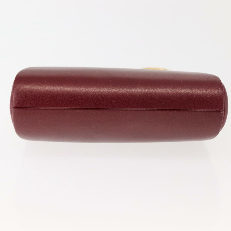 【日本直送】BURBERRY 鏈條手提包 皮革 波爾多金 正品 146495-4