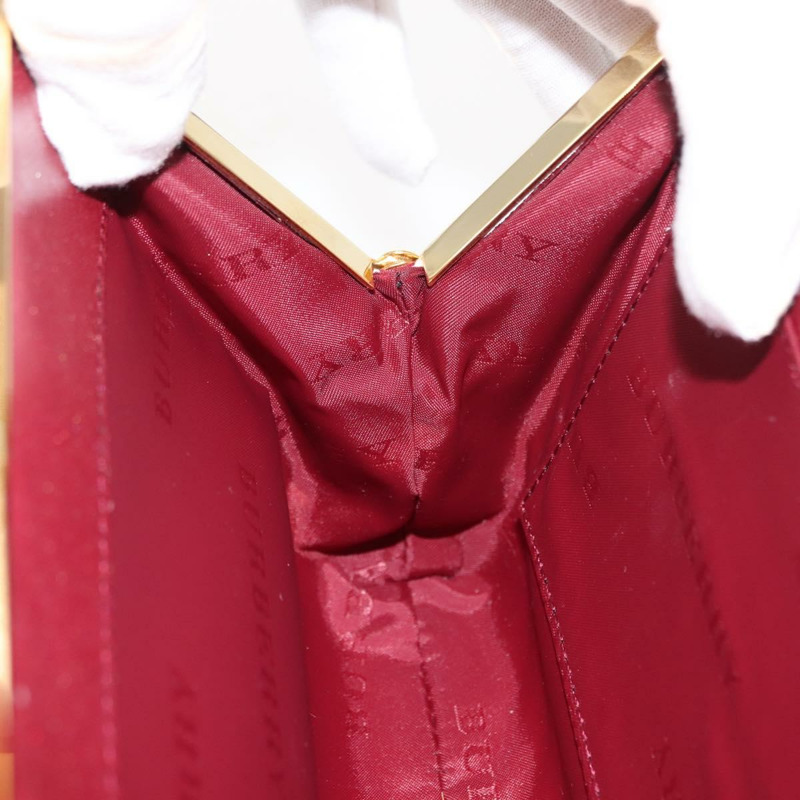 【日本直送】BURBERRY 鏈條手提包 皮革 波爾多金 正品 146495-14