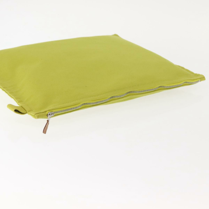 【日本直送】愛馬仕 Bora Bora 帆布手拿包 3 件組 綠色 銀色 正品 147270-4