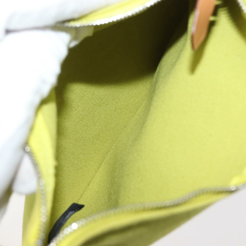 【日本直送】愛馬仕 Bora Bora 帆布手拿包 3 件組 綠色 銀色 正品 147270-17