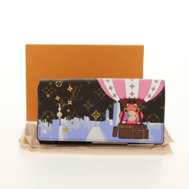【日本直送】路易威登 Monogram Vivienne Portefeuille Sarah 皮夾 M68491 LV Auth 146538A-11