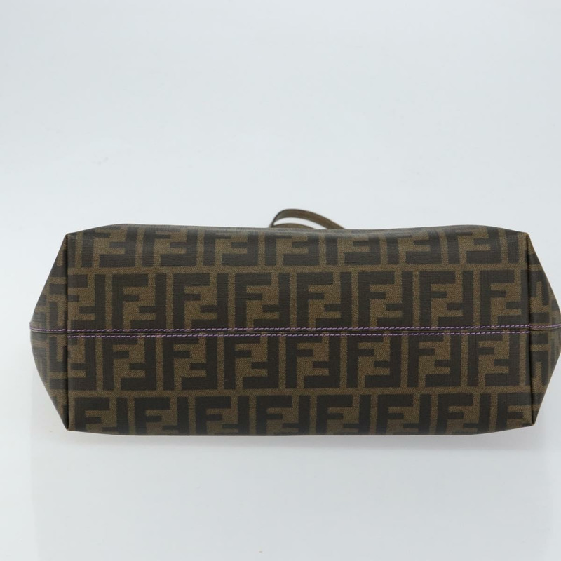 【日本直送】FENDI Zucca帆布手提包 PVC黑色棕色 正品 ep11387-4