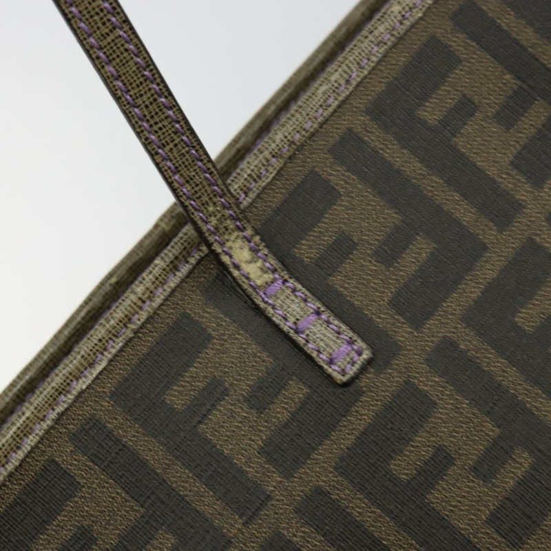 【日本直送】FENDI Zucca帆布手提包 PVC黑色棕色 正品 ep11387-9