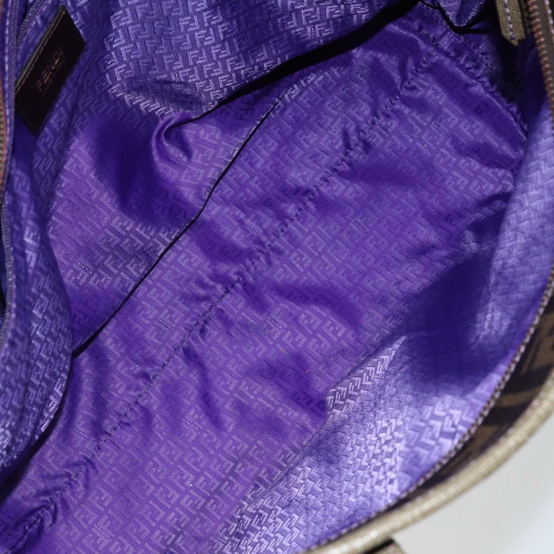 【日本直送】FENDI Zucca帆布手提包 PVC黑色棕色 正品 ep11387-10