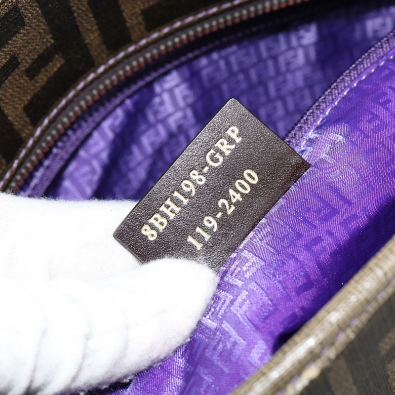 【日本直送】FENDI Zucca帆布手提包 PVC黑色棕色 正品 ep11387-11