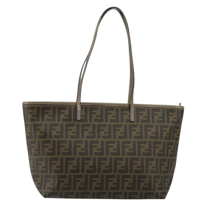 【日本直送】FENDI Zucca帆布手提包 PVC黑色棕色 正品 ep11387-12