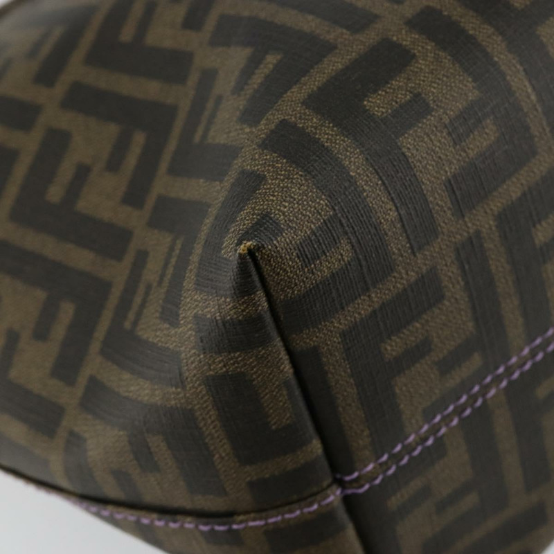 【日本直送】FENDI Zucca帆布手提包 PVC黑色棕色 正品 ep11387-15