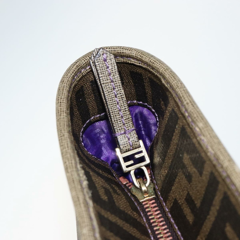 【日本直送】FENDI Zucca帆布手提包 PVC黑色棕色 正品 ep11387-16