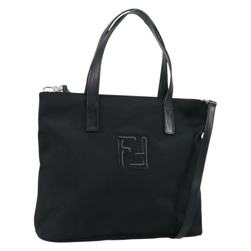 【日本直送】FENDI 尼龍手提包 2way 黑色銀色 正品 ep11442-0
