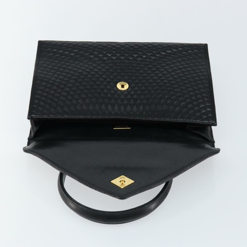 【日本直送】BALLY 手提包 皮革 黑色 金色 正品 BA7023-8