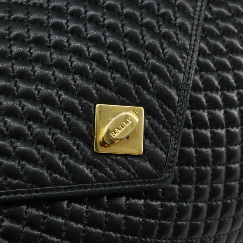 【日本直送】BALLY 手提包 皮革 黑色 金色 正品 BA7023-17