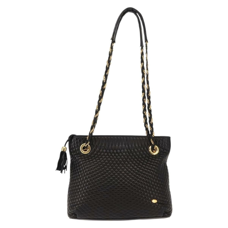 【日本直送】BALLY 鏈條手提包 皮革 黑色 金色 正品 BA7022-12
