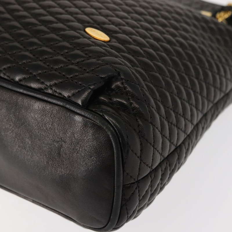 【日本直送】BALLY 鏈條手提包 皮革 黑色 金色 正品 BA7022-13