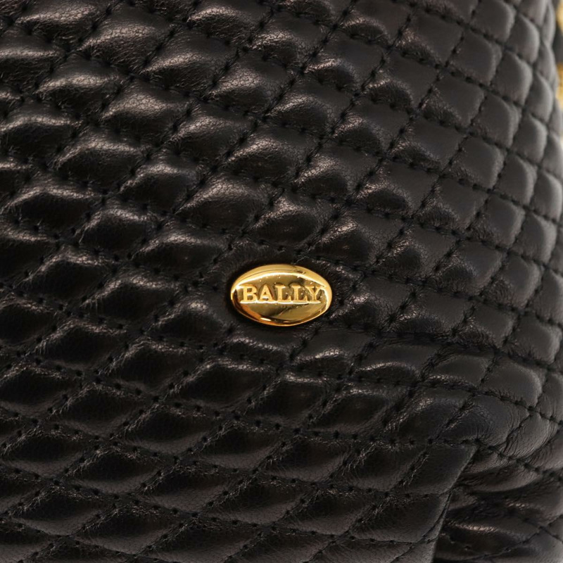 【日本直送】BALLY 鏈條手提包 皮革 黑色 金色 正品 BA7022-16