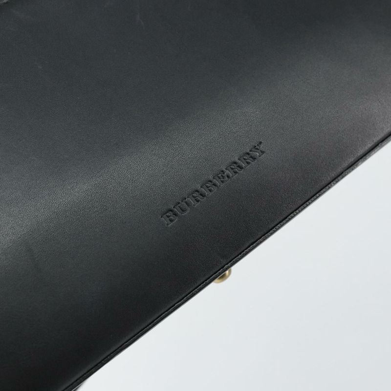 【日本直送】BURBERRY 黑色金色皮革單肩包 正品 ep11428-9