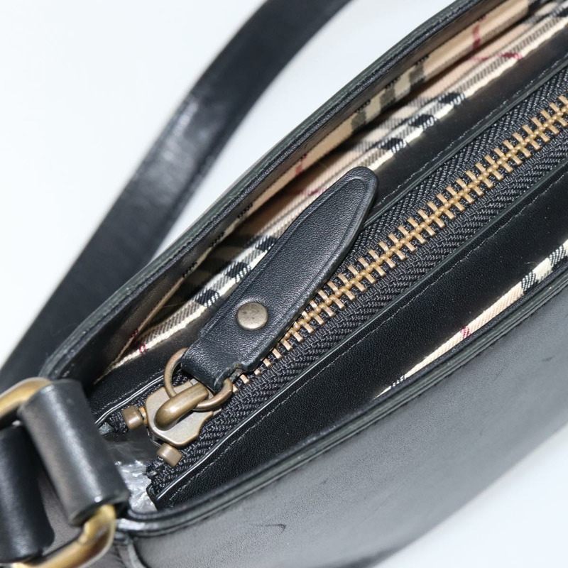 【日本直送】BURBERRY 黑色金色皮革單肩包 正品 ep11428-10