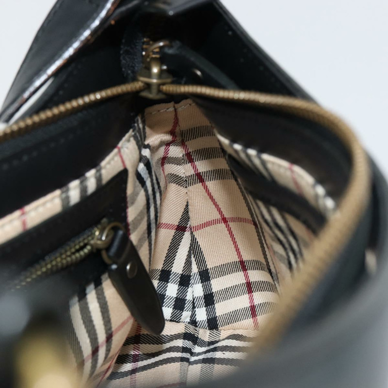 【日本直送】BURBERRY 黑色金色皮革單肩包 正品 ep11428-17