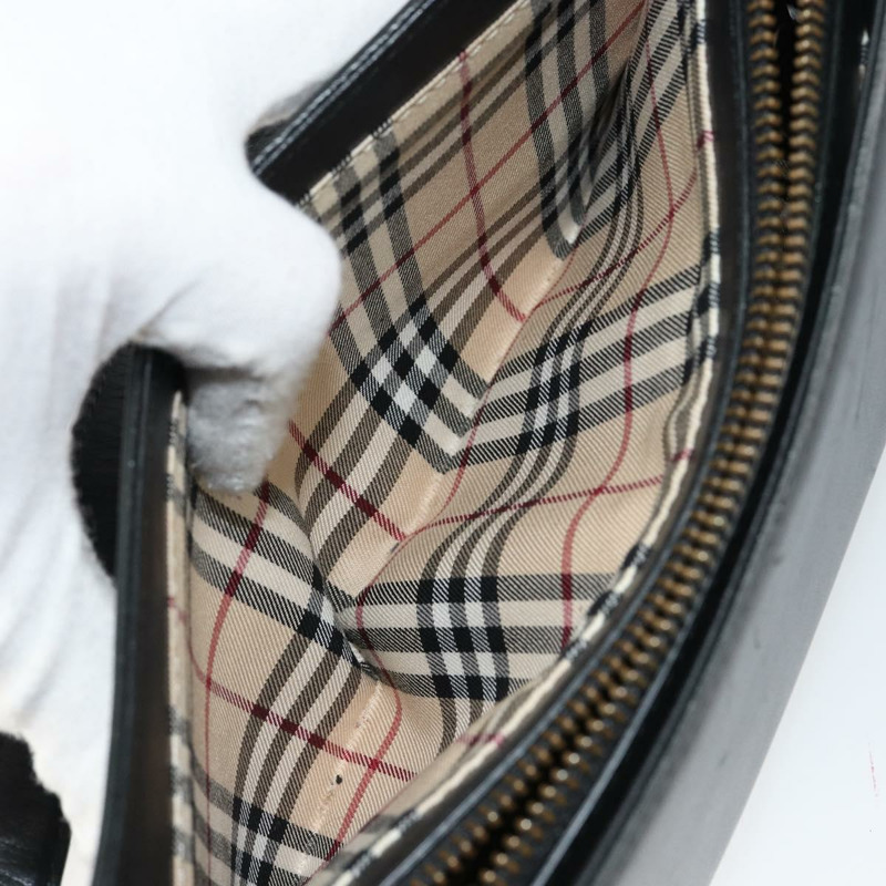 【日本直送】BURBERRY 黑色金色皮革單肩包 正品 ep11428-20