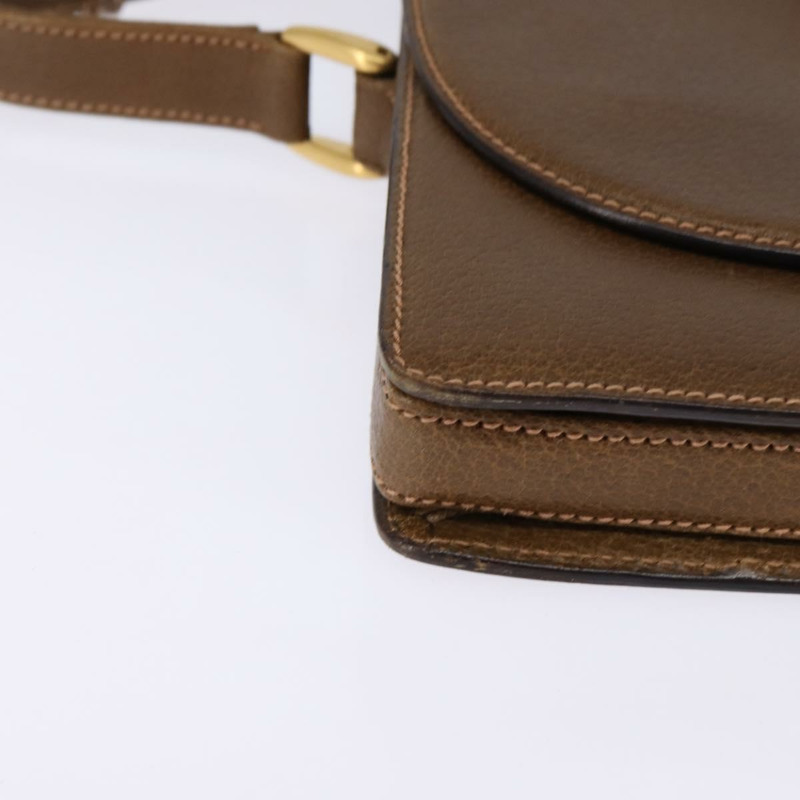 【日本直送】GUCCI 皮革肩背包 金棕色 正品 ep11437-8