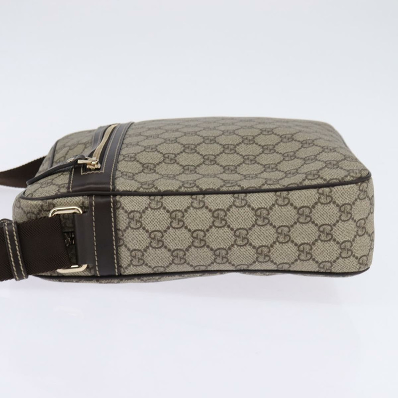 【日本直送】GUCCI GG Supreme 單肩包 PVC 米色 金色 201448 正品 ep11234-2