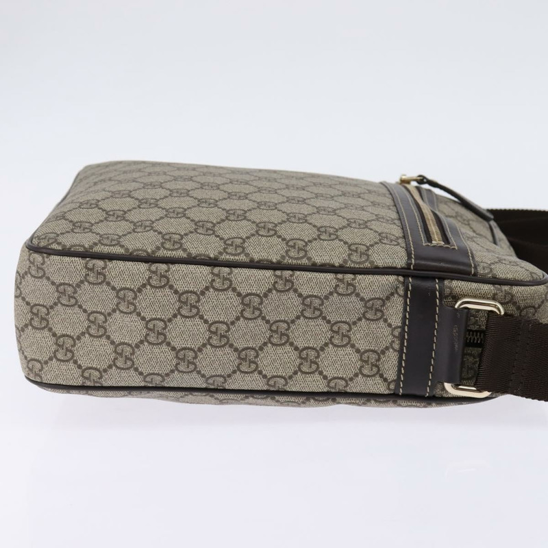 【日本直送】GUCCI GG Supreme 單肩包 PVC 米色 金色 201448 正品 ep11234-3