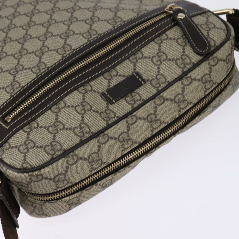 【日本直送】GUCCI GG Supreme 單肩包 PVC 米色 金色 201448 正品 ep11234-5